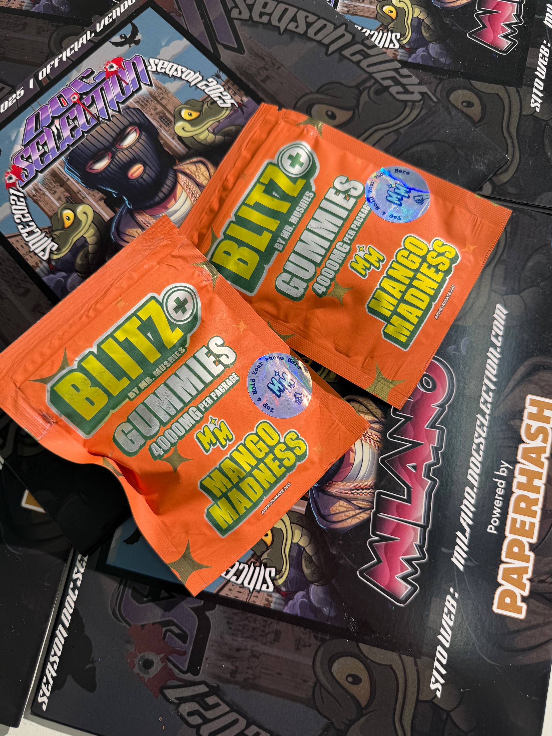 Gummies Blitz Psilo+Thc - MANGO MADNESS 