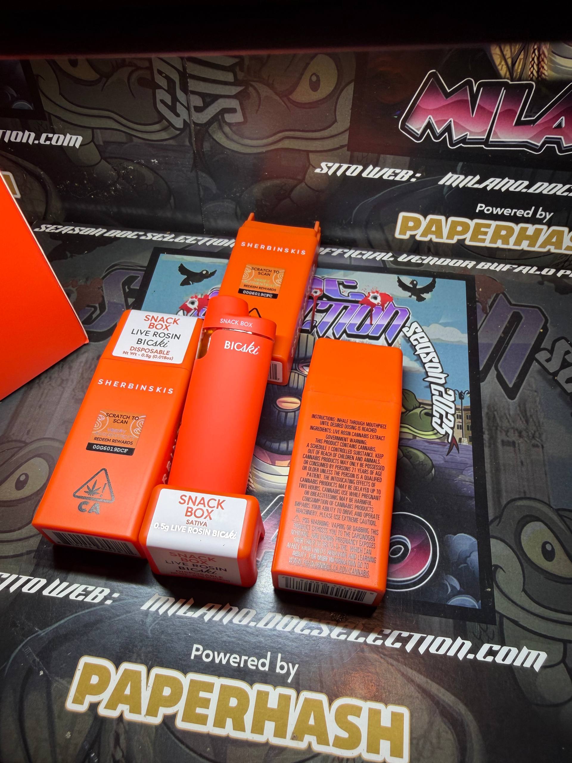  Vape T.H.C. 95% Sherbinski Live Rosin 0,5gr - SNACK BOX  