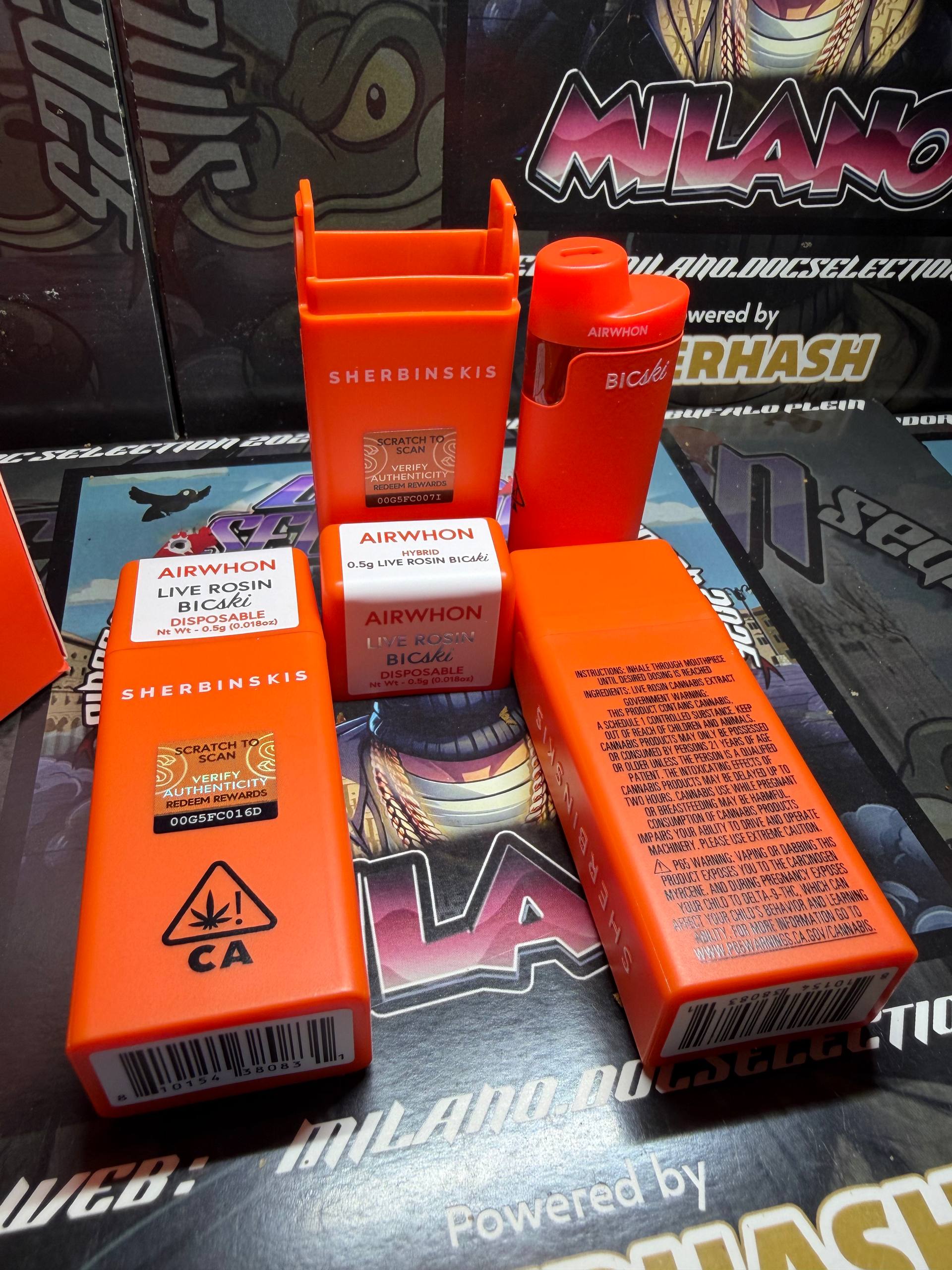 Vape T.H.C. 95% Sherbinski Live Rosin 0,5gr - AIRWHON
