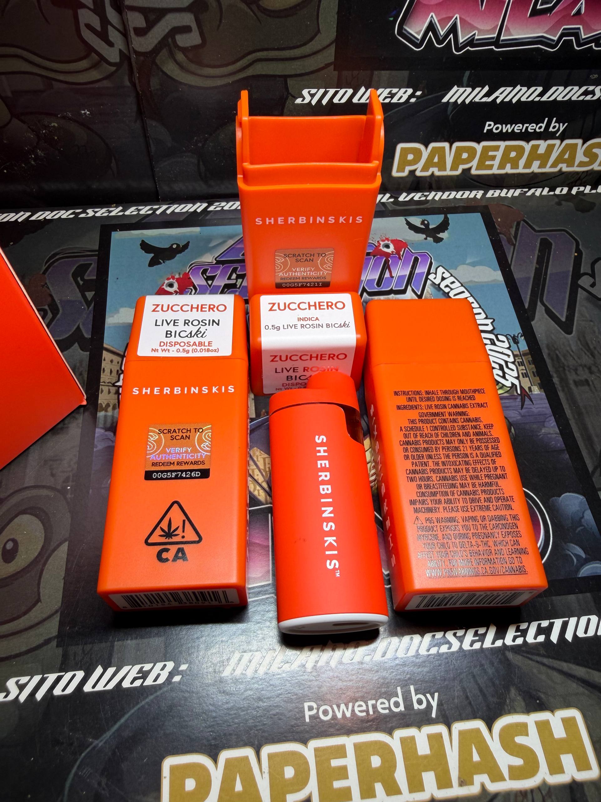 Vape T.H.C. 95% Sherbinski Live Rosin 0,5gr - ZUCCHERO 
