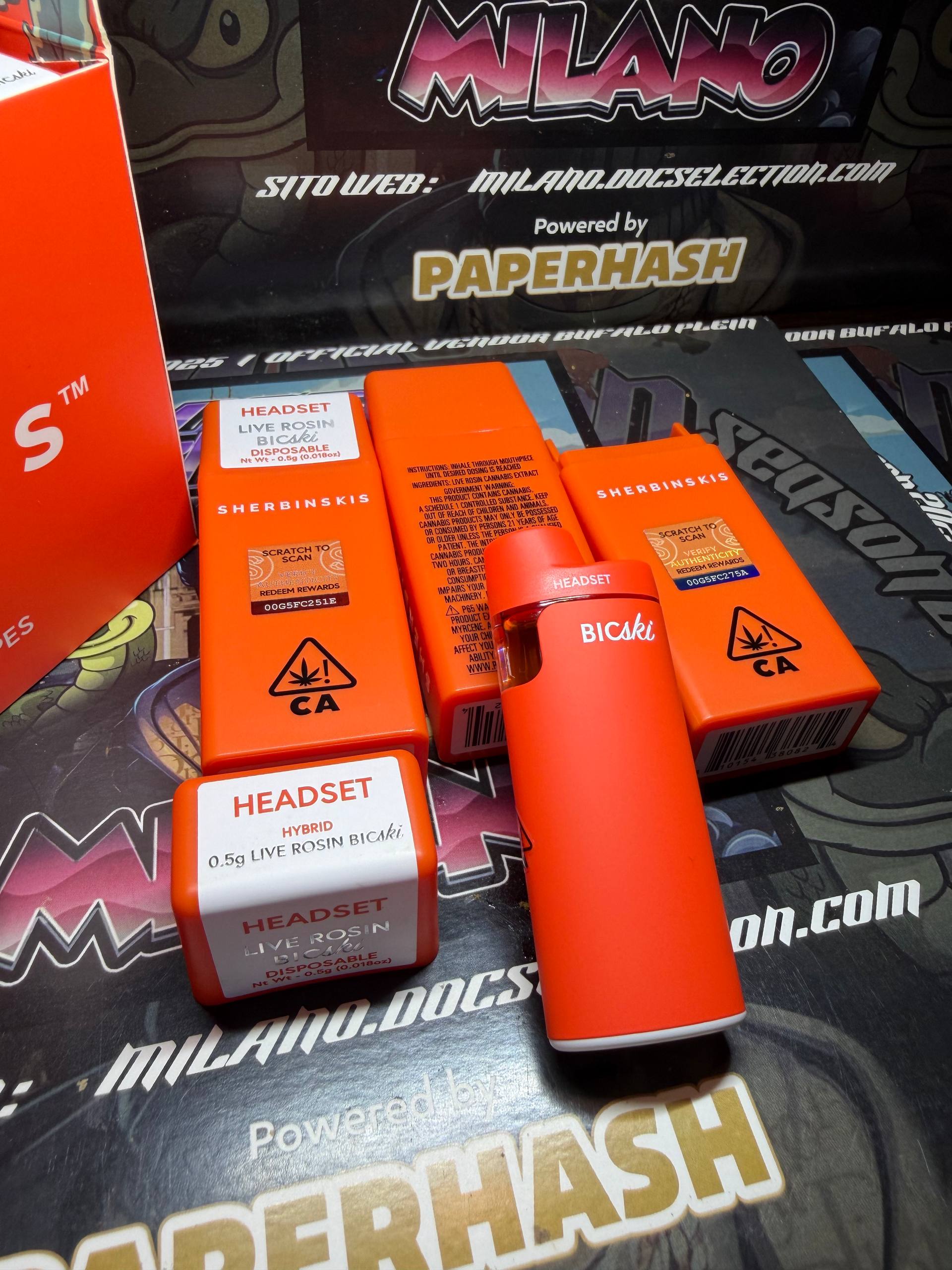 Vape T.H.C. 95% Sherbinski Live Rosin 0,5gr - HEAD SET