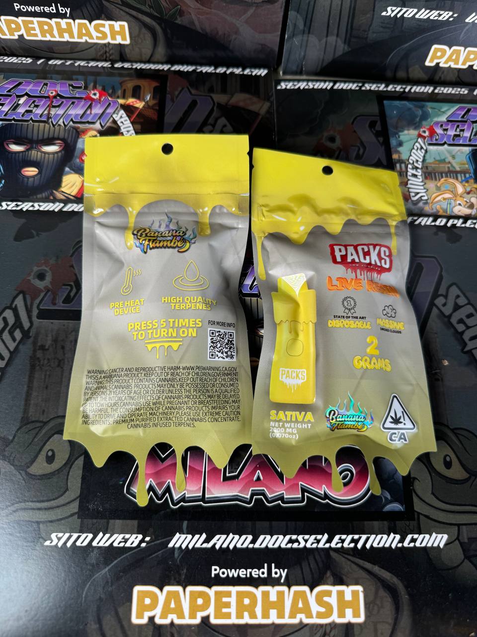 Vape T.H.C. 80% Packpoods Diamonds 2gr - BANANA