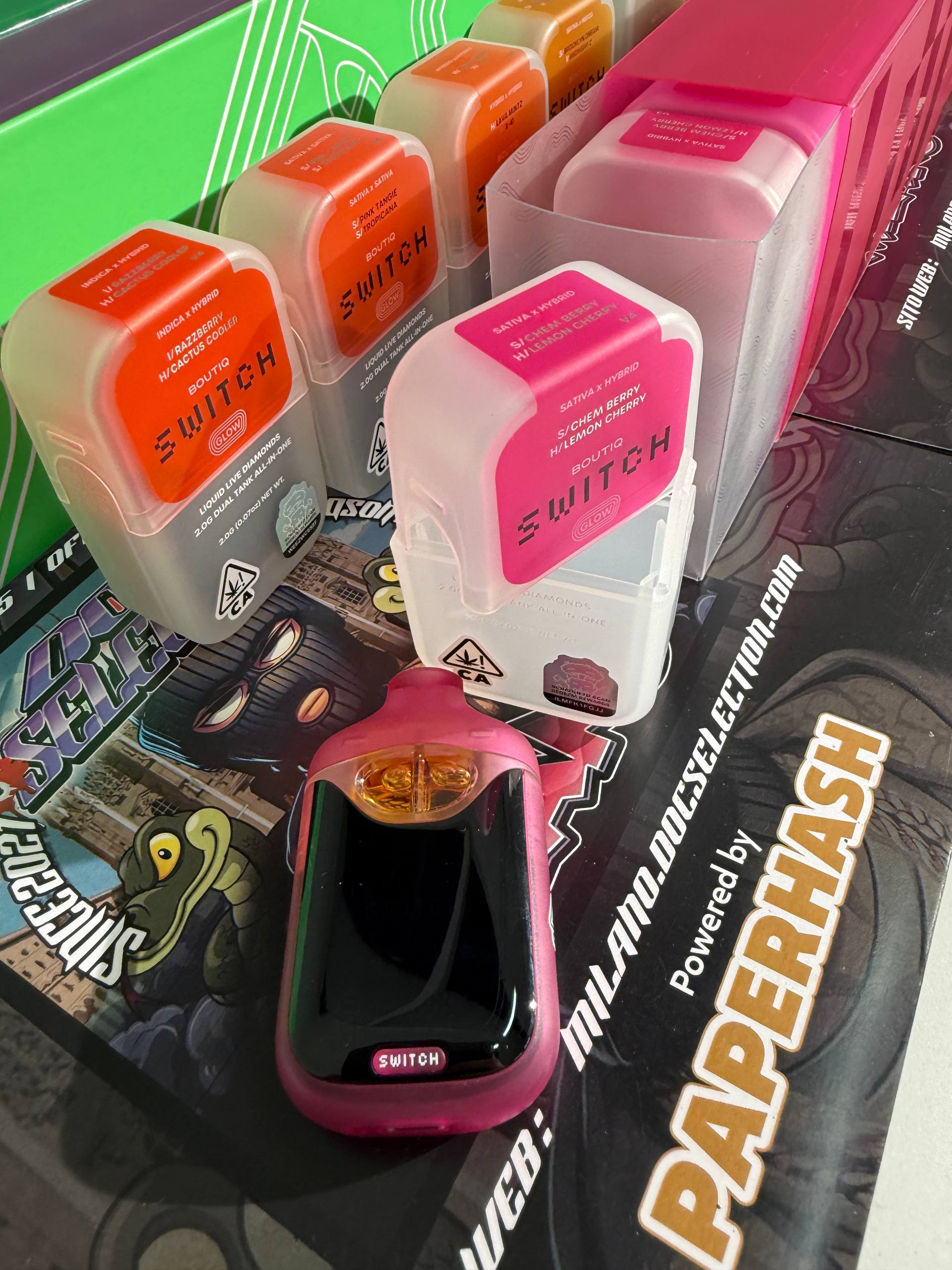 Vape T.H.C. 90%  Switch Boutique 2gr - CHEM BERRY & LEMON CHERRY