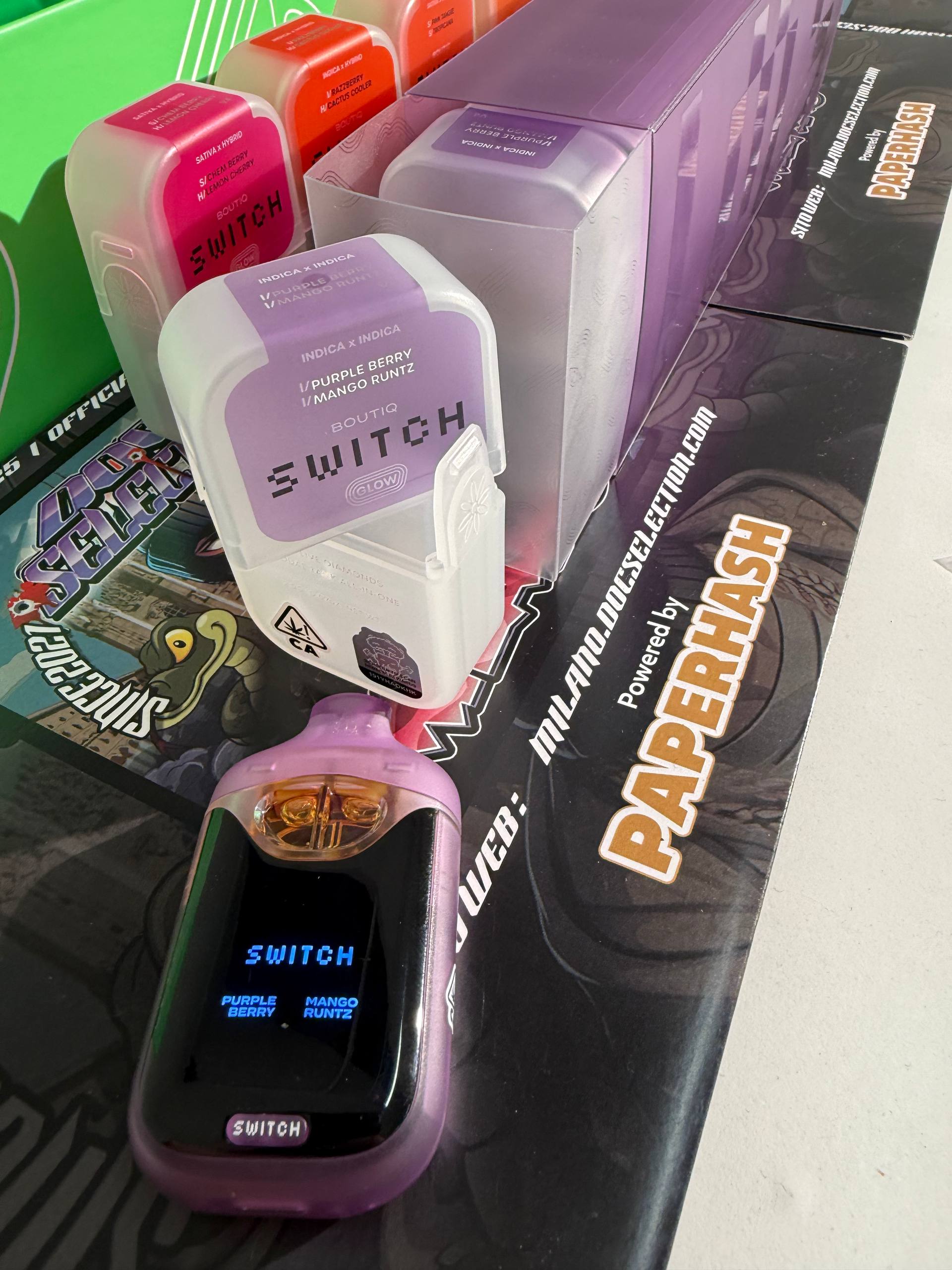 Vape T.H.C. 90%  Switch Boutique 2gr - PURPLE BERRY & MANGO RUNTZ